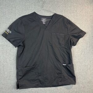 Cherokee Workwear Revolution Salt Lake Student Nurse Scrub Top‎ Black L